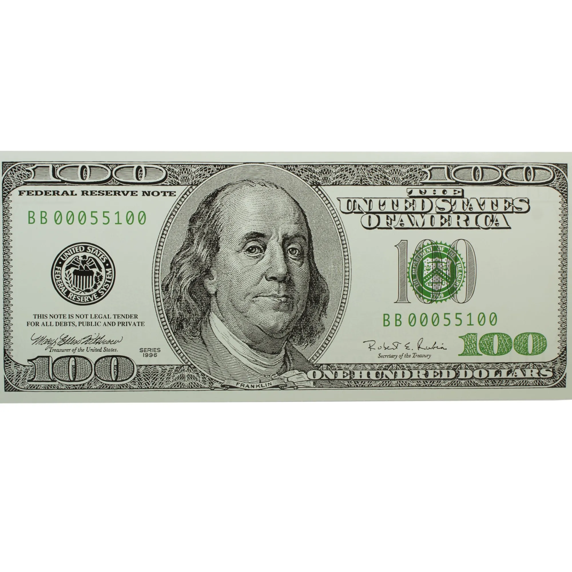 Online Windy City Novelties $100 Dollar Bill Cutout