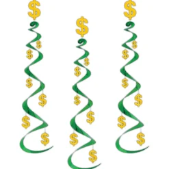 Hot Windy City Novelties Dollar $ign Hanging Whirls