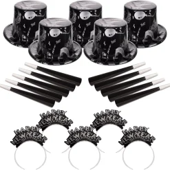 Discount Windy City Novelties Ebony & Silver New Year Party Kit For 50