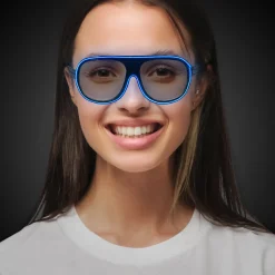 Online Windy City Novelties EL Aviator Blue Shades