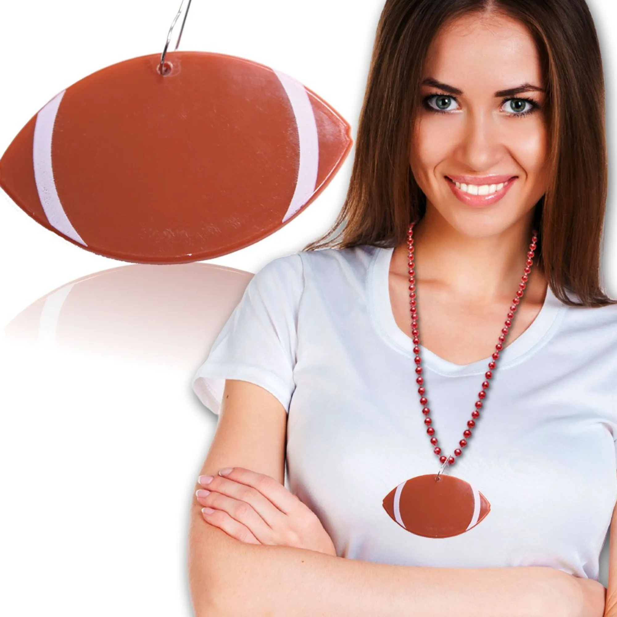 Hot Windy City Novelties Football Plastic 2 1/2" Medallion