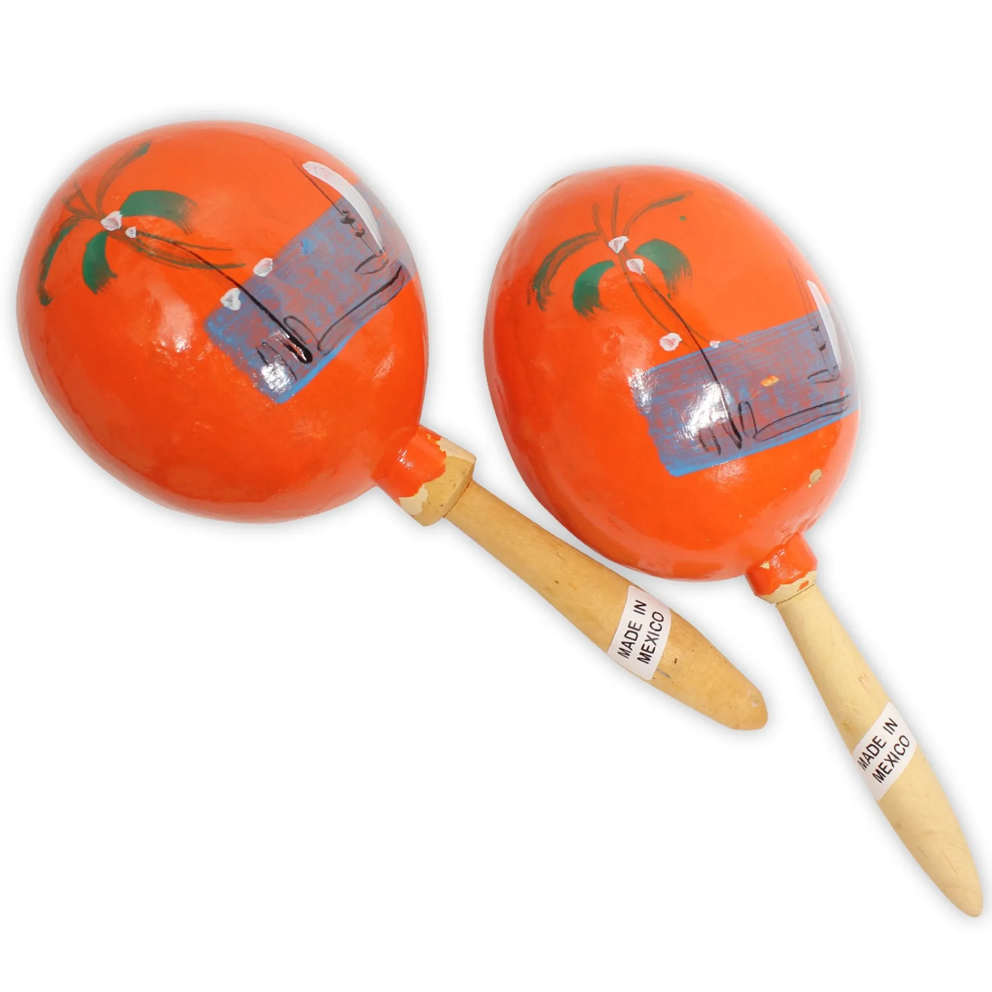 Hot Windy City Novelties Genuine Hand-Painted Maracas