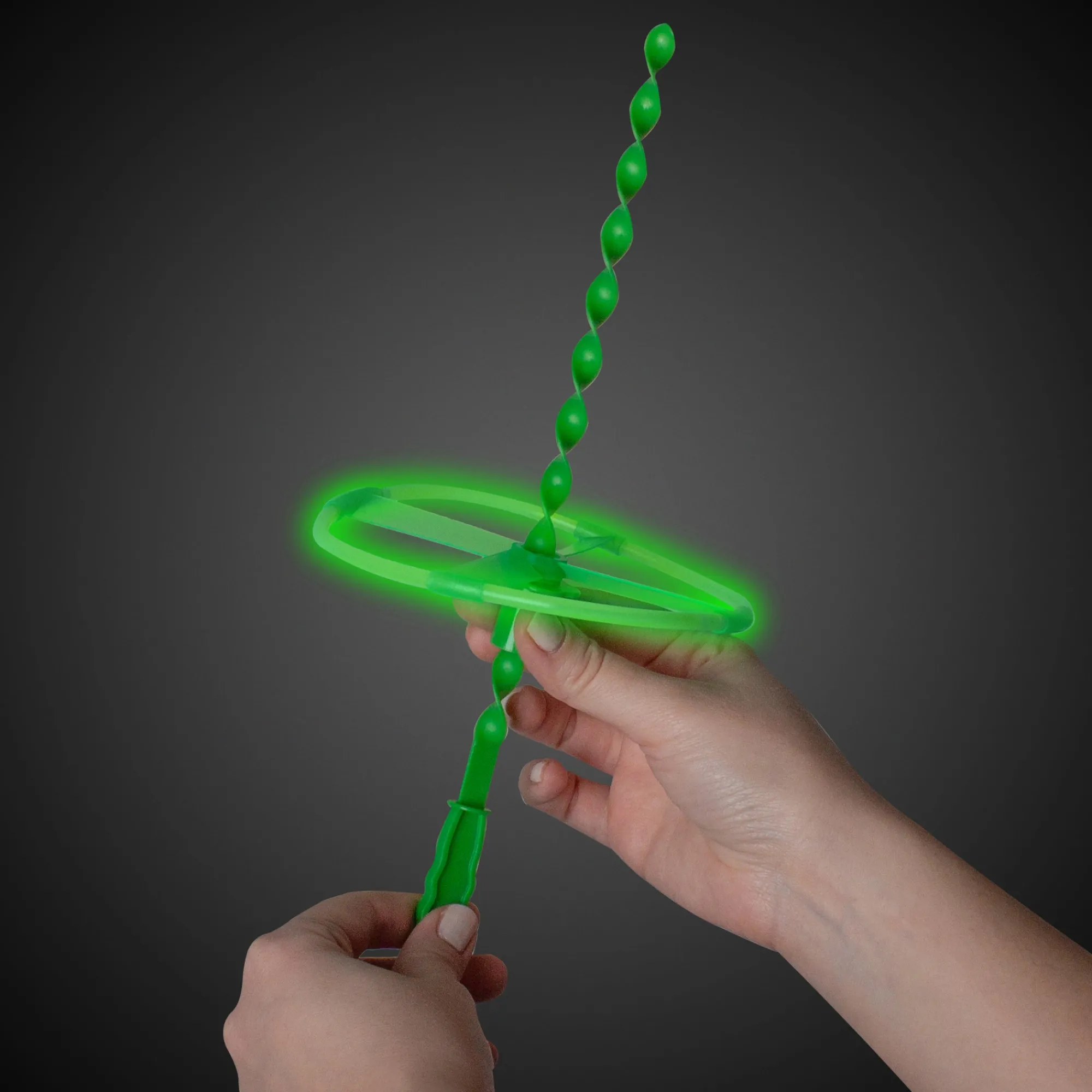 New Windy City Novelties Glow Flying Spin Top
