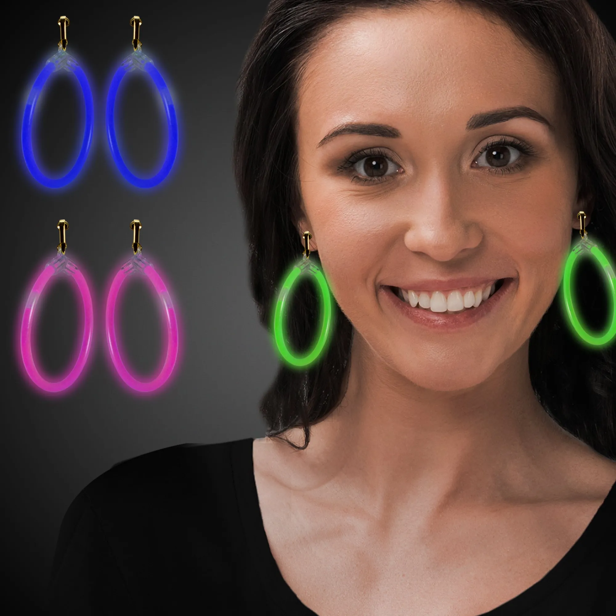 Outlet Windy City Novelties Glow Hoop Earrings