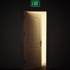 Discount Windy City Novelties Glow In the Dark Exit Sign