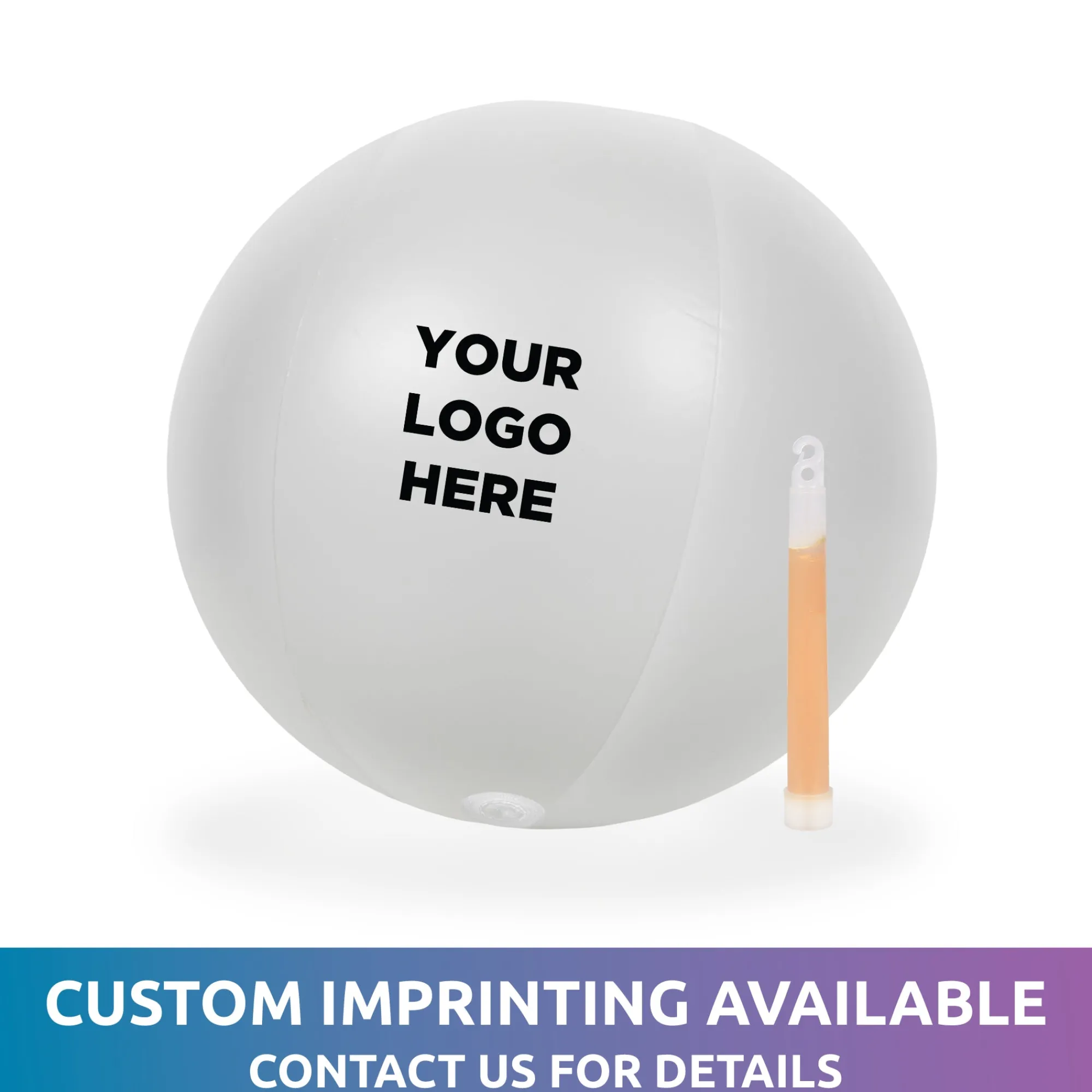 Windy City Novelties Glow in the Dark 12" Beach Ball White