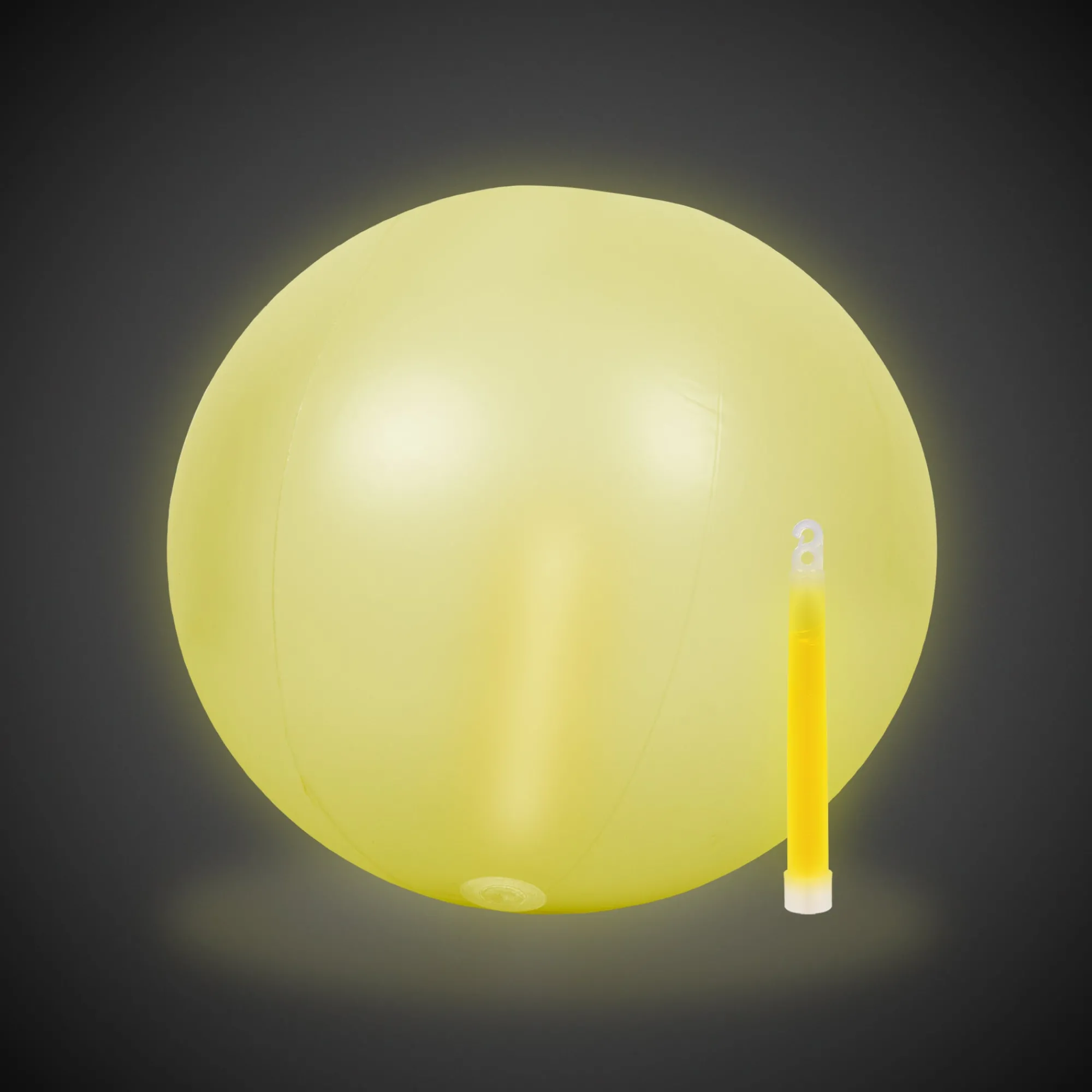 Windy City Novelties Glow in the Dark 12" Beach Ball Yellow