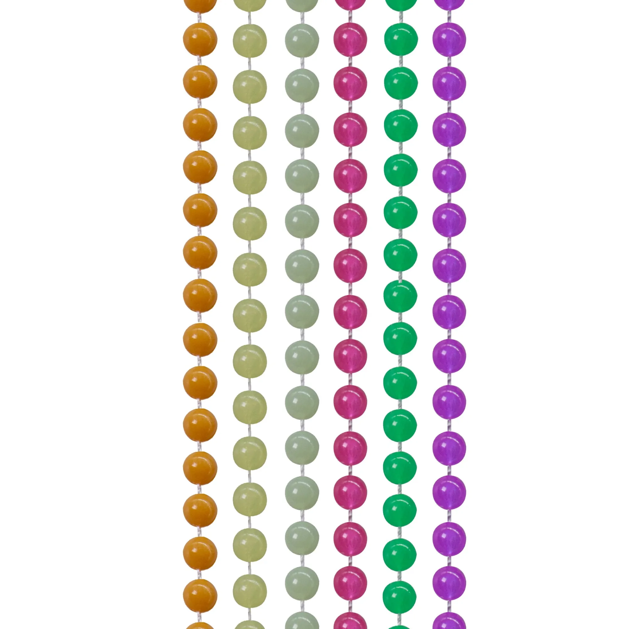 Windy City Novelties Glow Mardi Gras Bead Necklaces