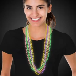 Windy City Novelties Glow Mardi Gras Bead Necklaces