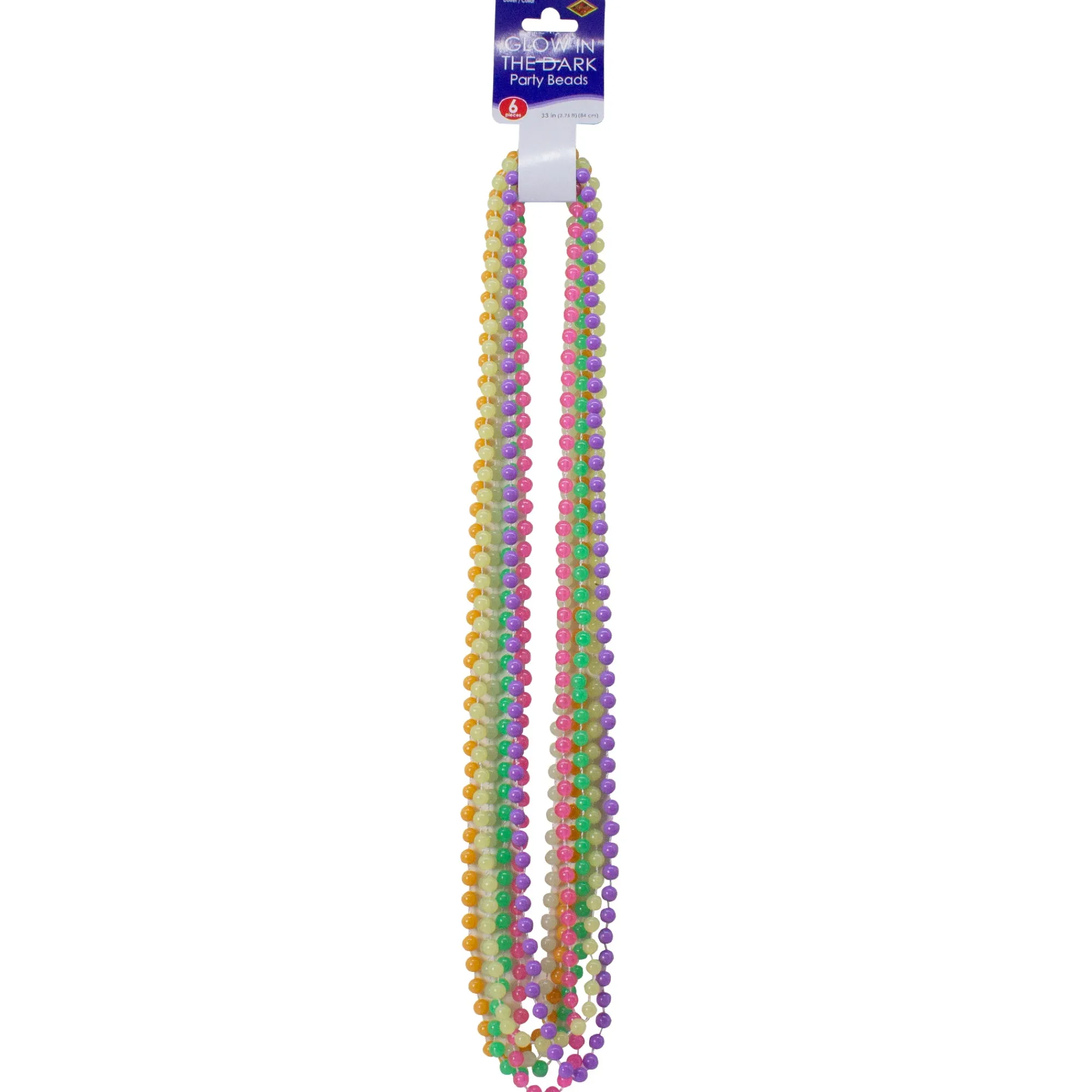 Windy City Novelties Glow Mardi Gras Bead Necklaces