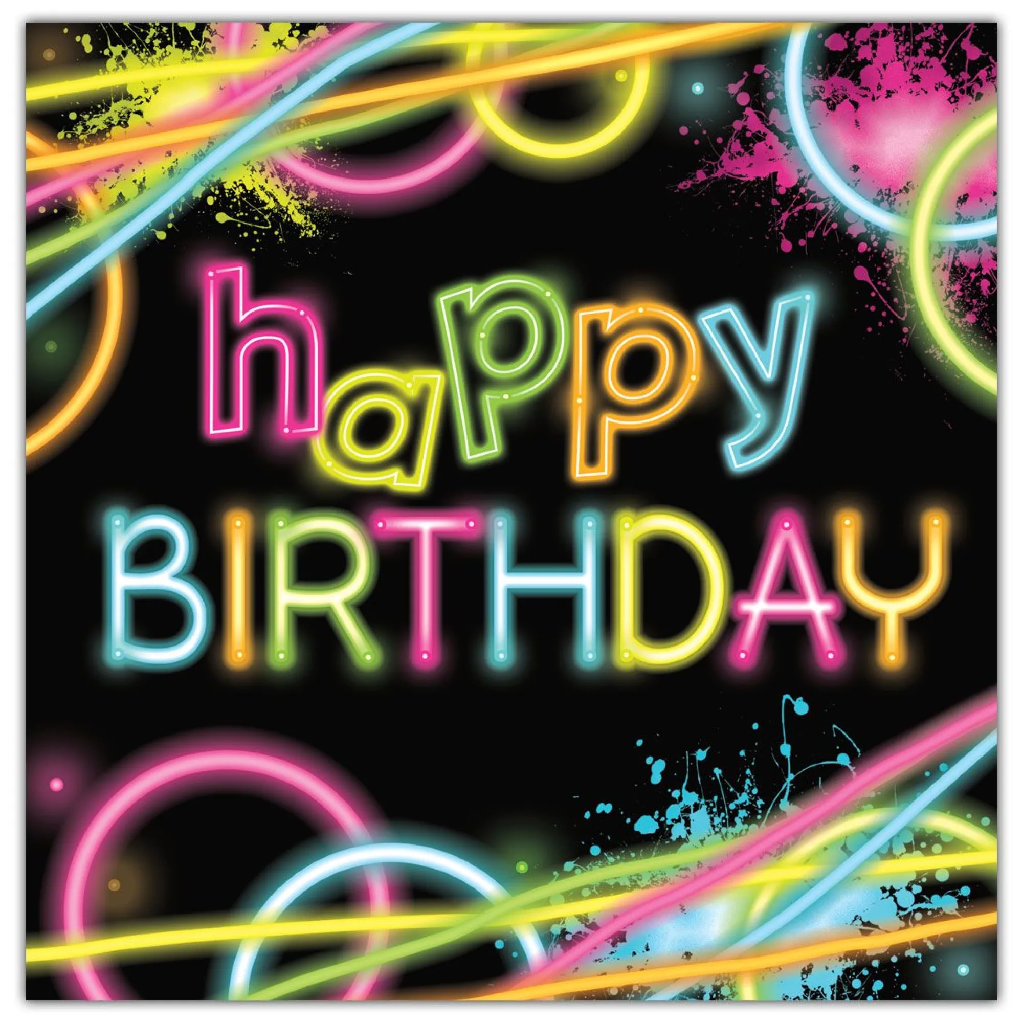 Hot Windy City Novelties Glow Party Birthday Lunch Napkins