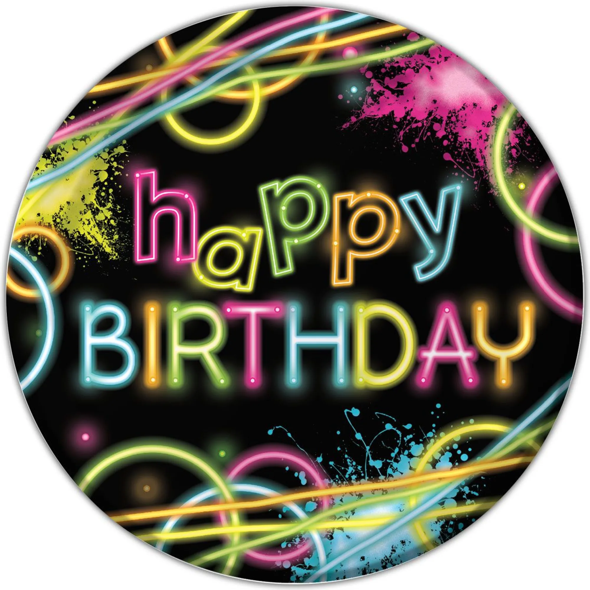 Online Windy City Novelties Glow Party Birthday 9" Plates