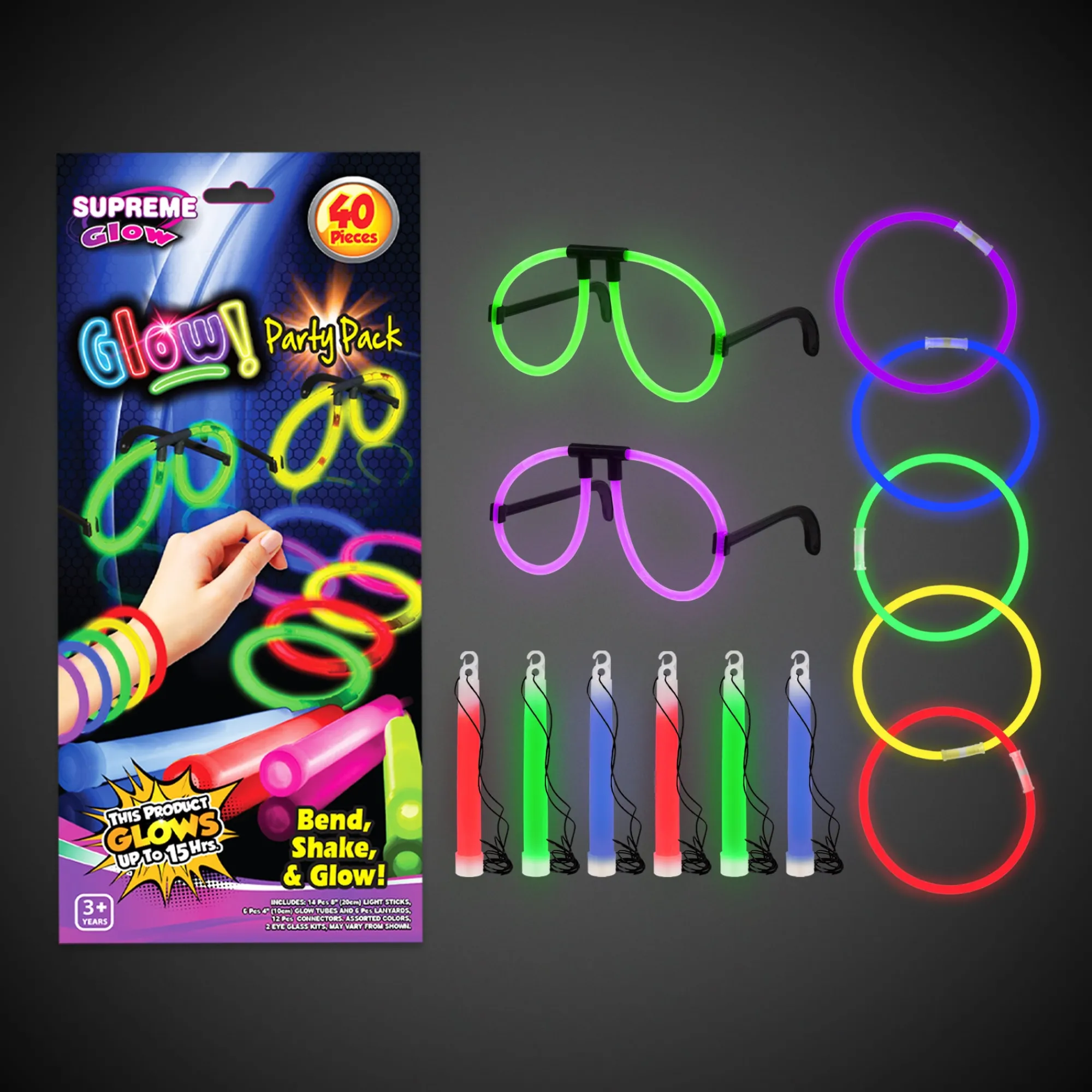 Discount Windy City Novelties Glow Party 40 Pack