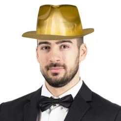 Online Windy City Novelties Gold Fedora Hats