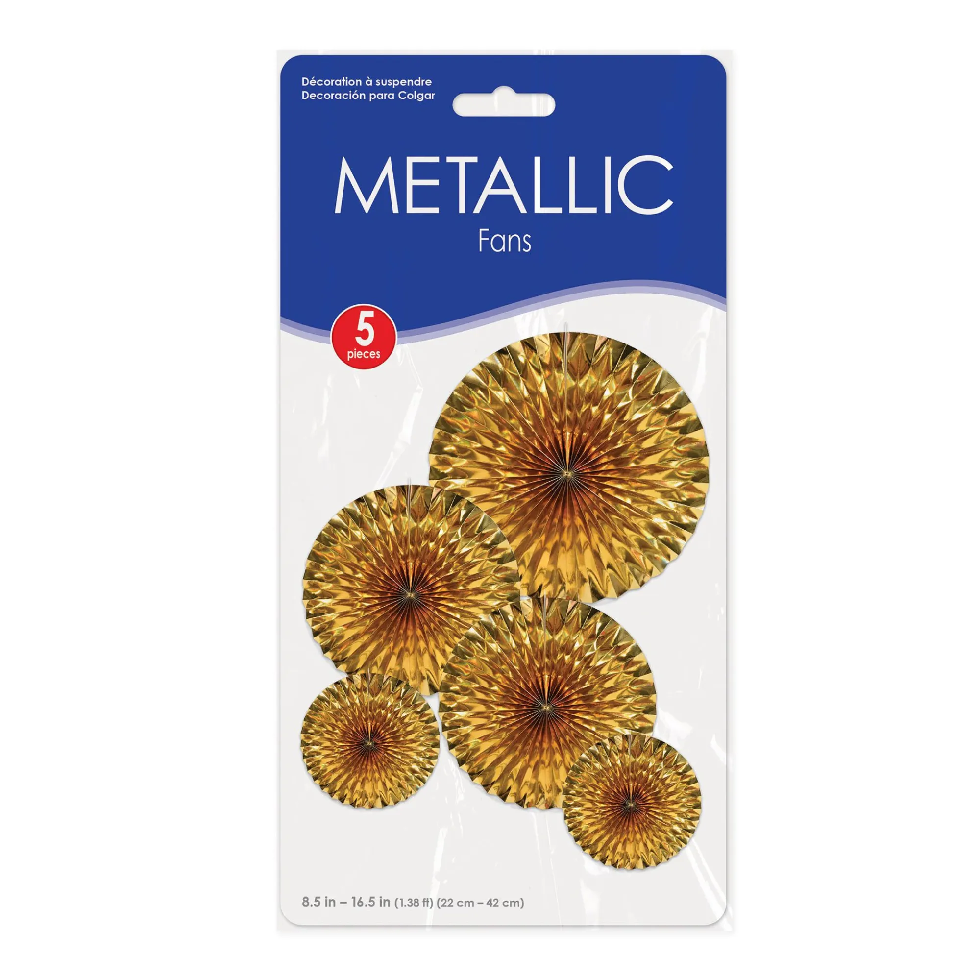 Windy City Novelties Gold Metallic Fans
