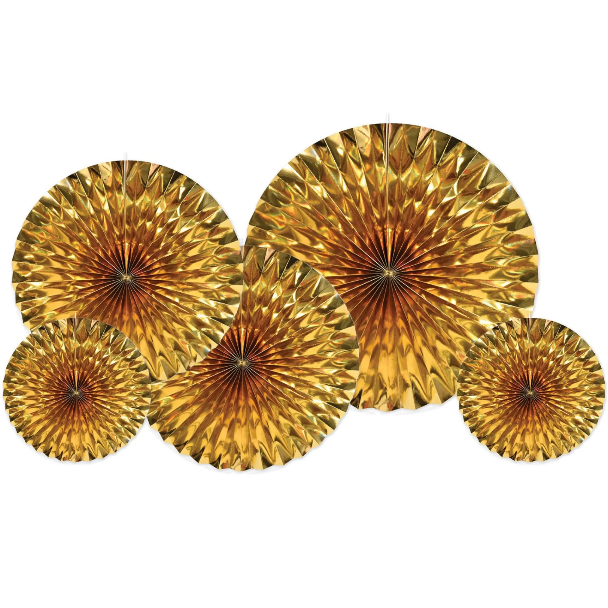 Windy City Novelties Gold Metallic Fans