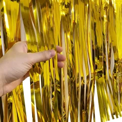 Hot Windy City Novelties Gold Metallic Fringe Banner