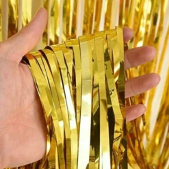 Clearance Windy City Novelties Gold Metallic Fringe Curtain