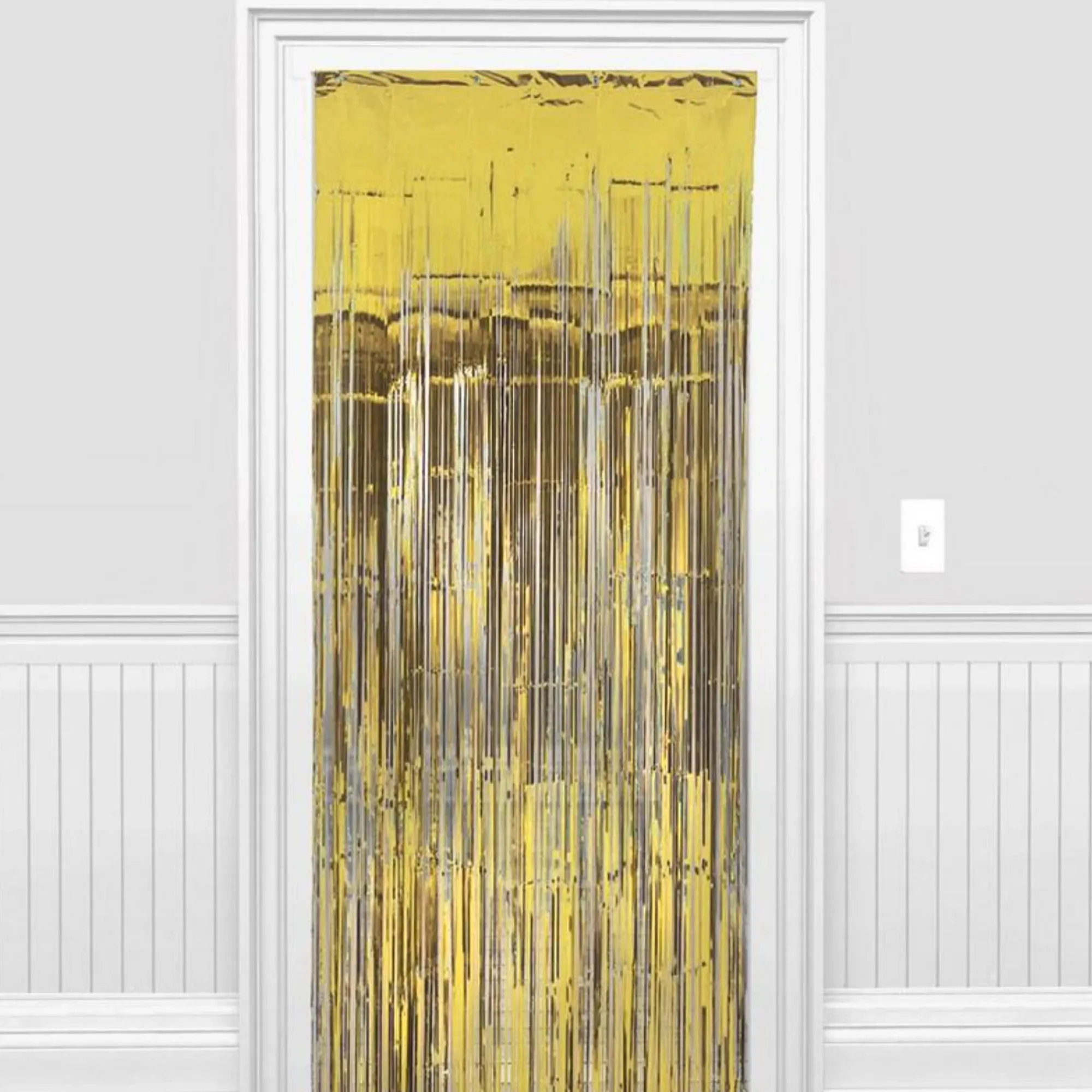 Clearance Windy City Novelties Gold Metallic Fringe Curtain