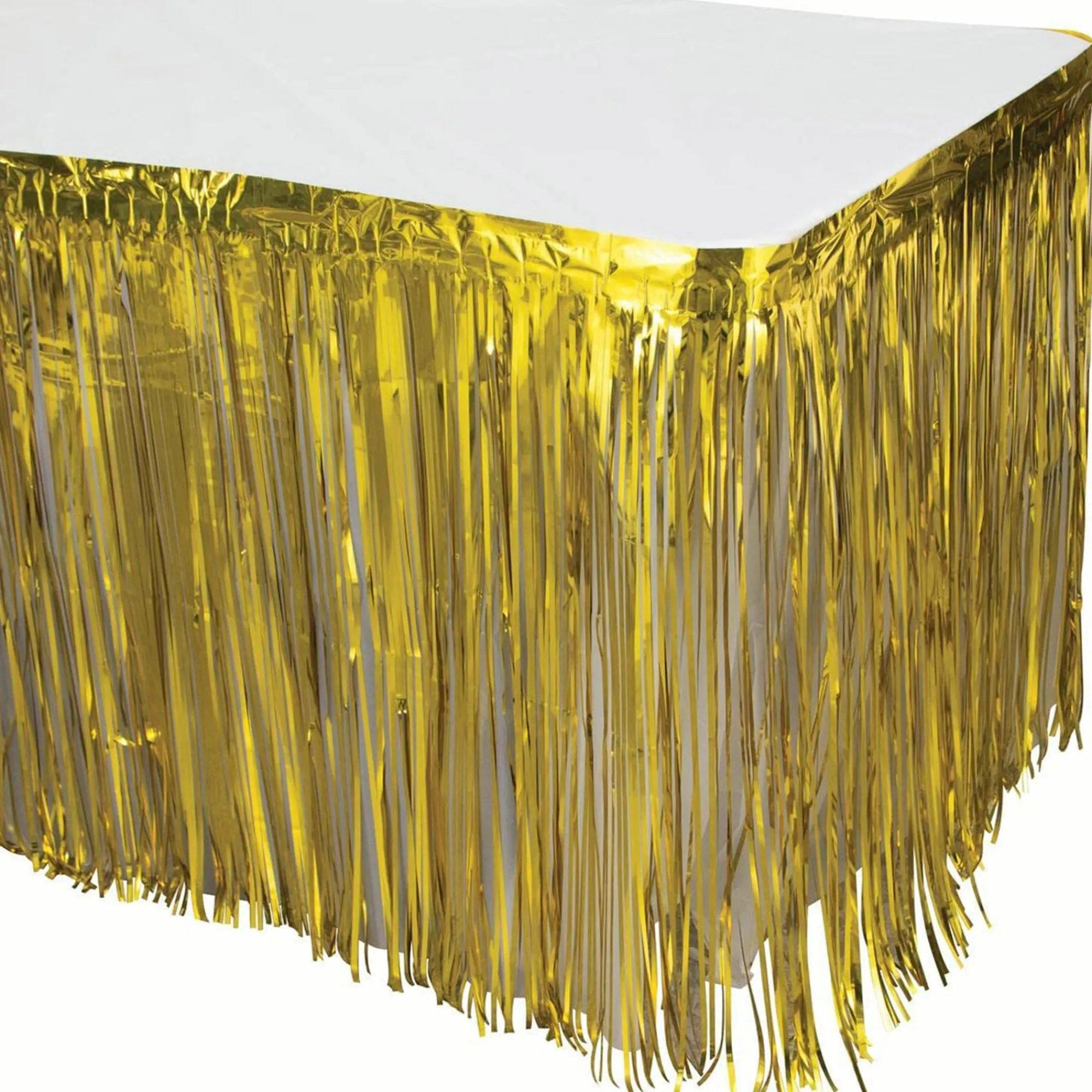 Discount Windy City Novelties Gold Metallic Fringe Table Skirt