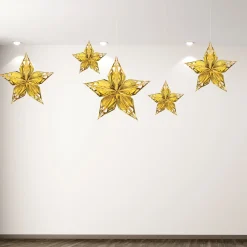 Clearance Windy City Novelties Gold Metallic Star Decorations