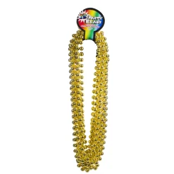 Discount Windy City Novelties 33" 12mm Bead Necklaces Gold