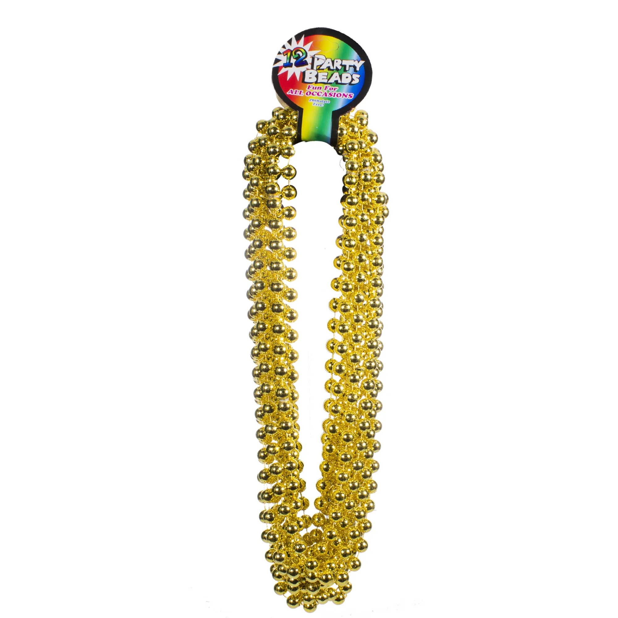 Discount Windy City Novelties 33" 12mm Bead Necklaces Gold