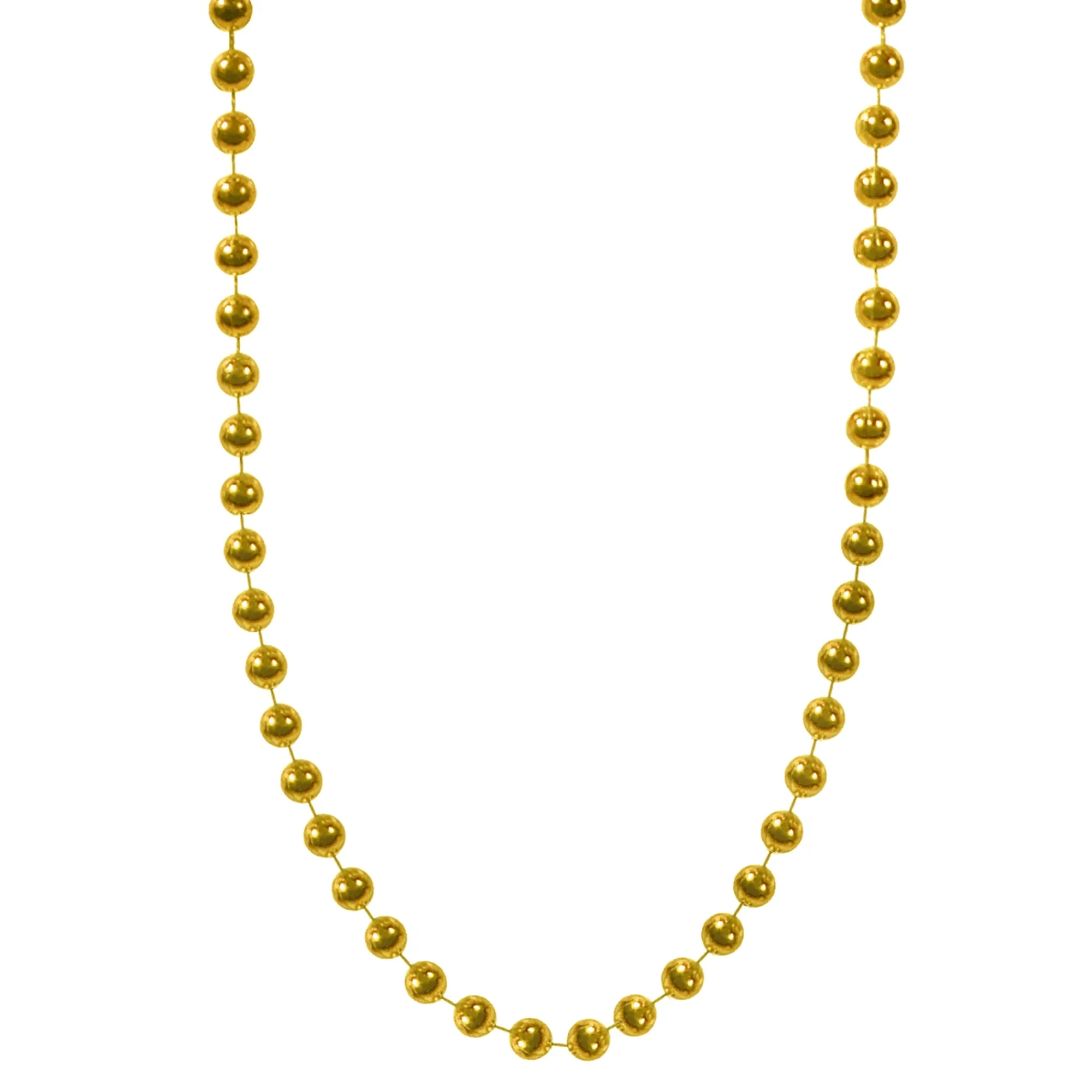 Hot Windy City Novelties Gold 7mm Bead 33" Necklaces