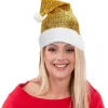 Hot Windy City Novelties Gold Santa Hat