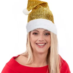 Hot Windy City Novelties Gold Santa Hat