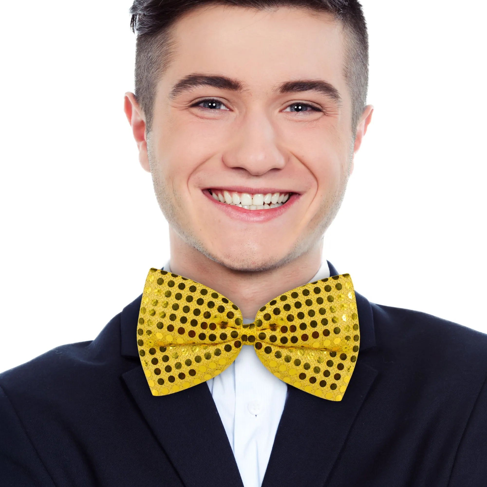 Windy City Novelties Gold Sequin Bow Tie