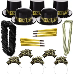 Online Windy City Novelties Gold Showboat New Year Party Kit for 100