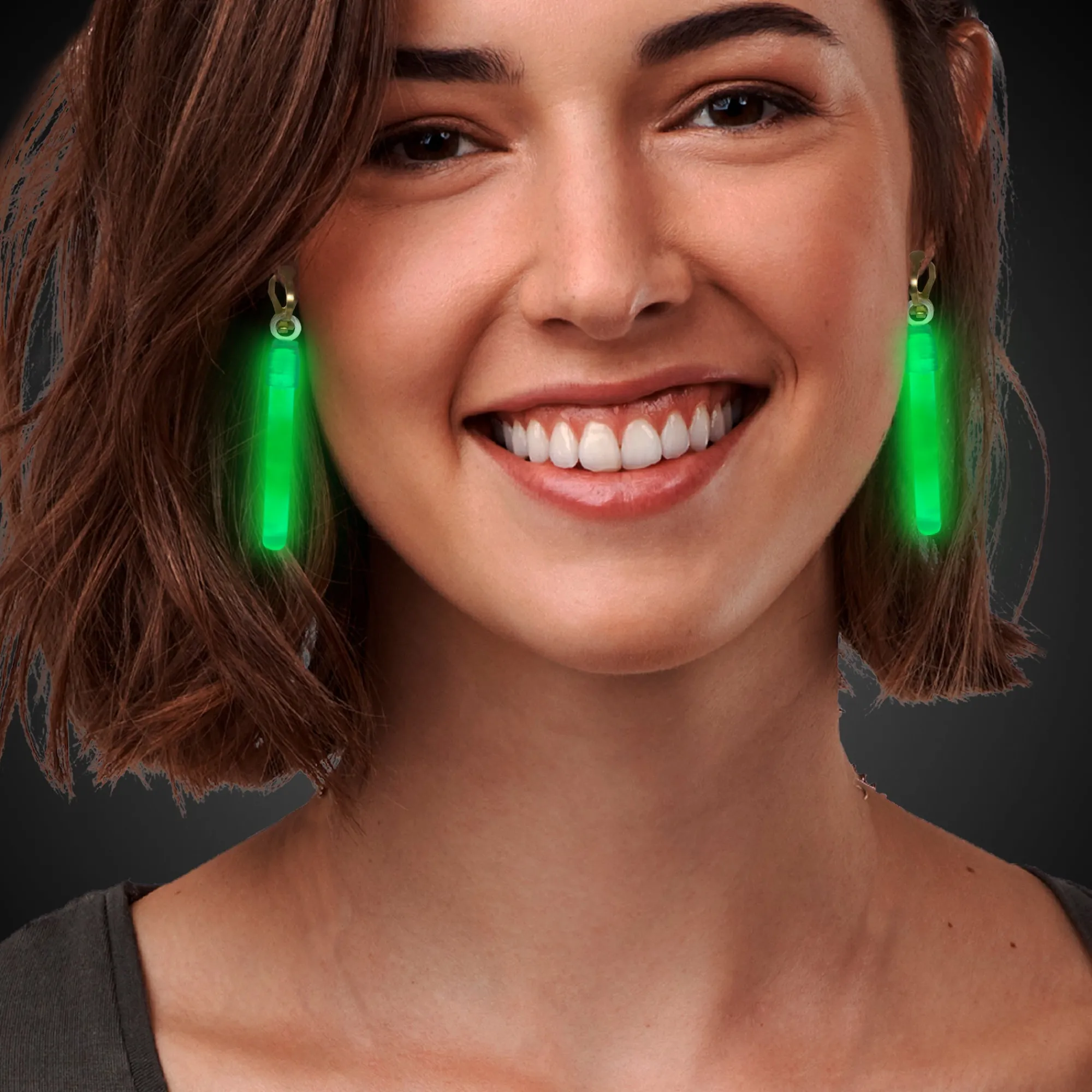 Best Windy City Novelties Glow Clip-On Earrings Green