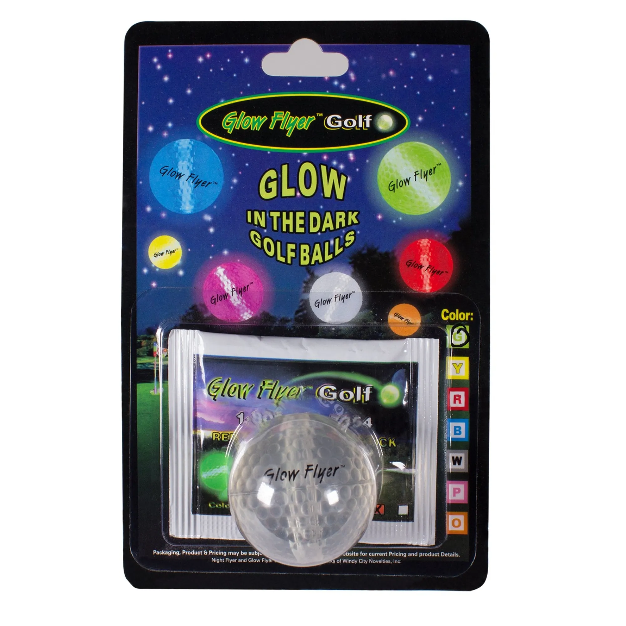 Hot Windy City Novelties Glow Flyer Golf Ball Green