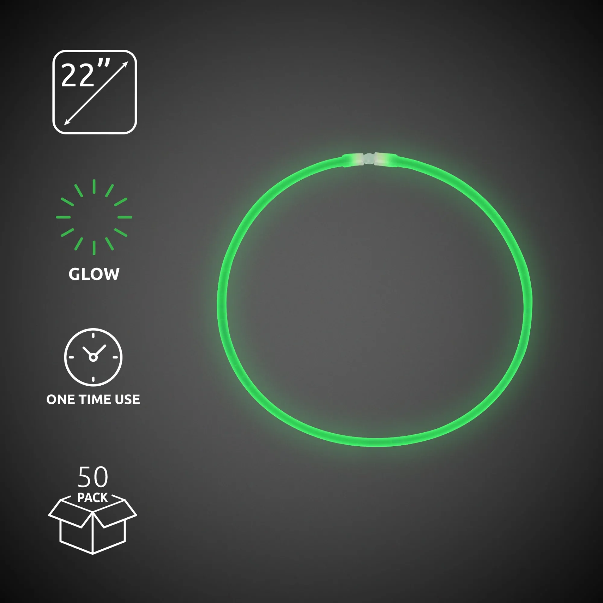 Outlet Windy City Novelties 22" Glow Necklaces Green