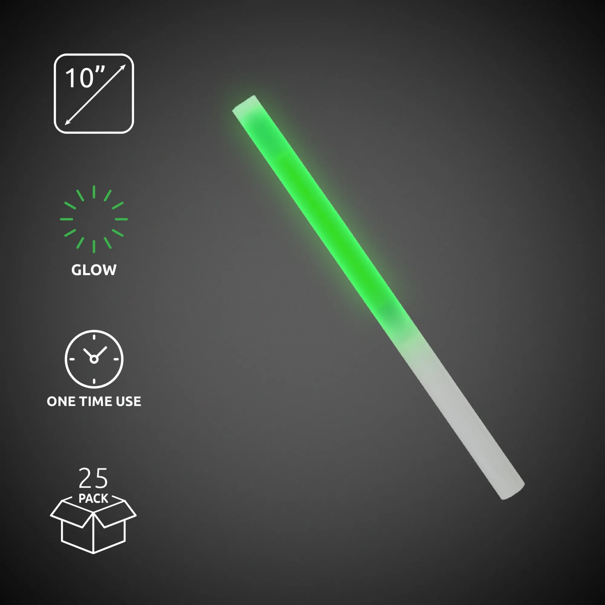 Best Windy City Novelties 10" Glow Sticks Green