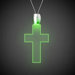 Online Windy City Novelties Green LED Cross Pendant Necklace
