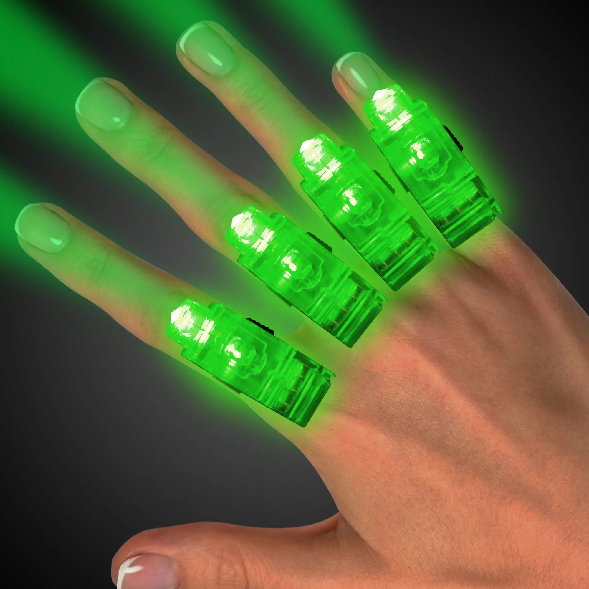 Online Windy City Novelties LED Finger Rings Green