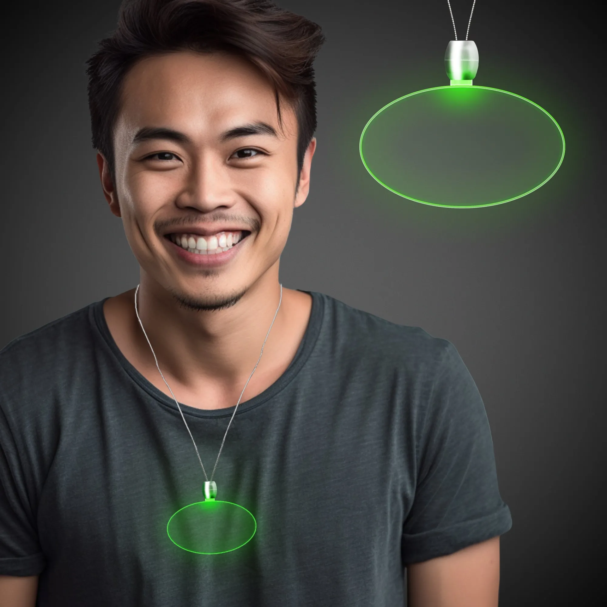 Online Windy City Novelties LED Oval Pendant Necklace Green