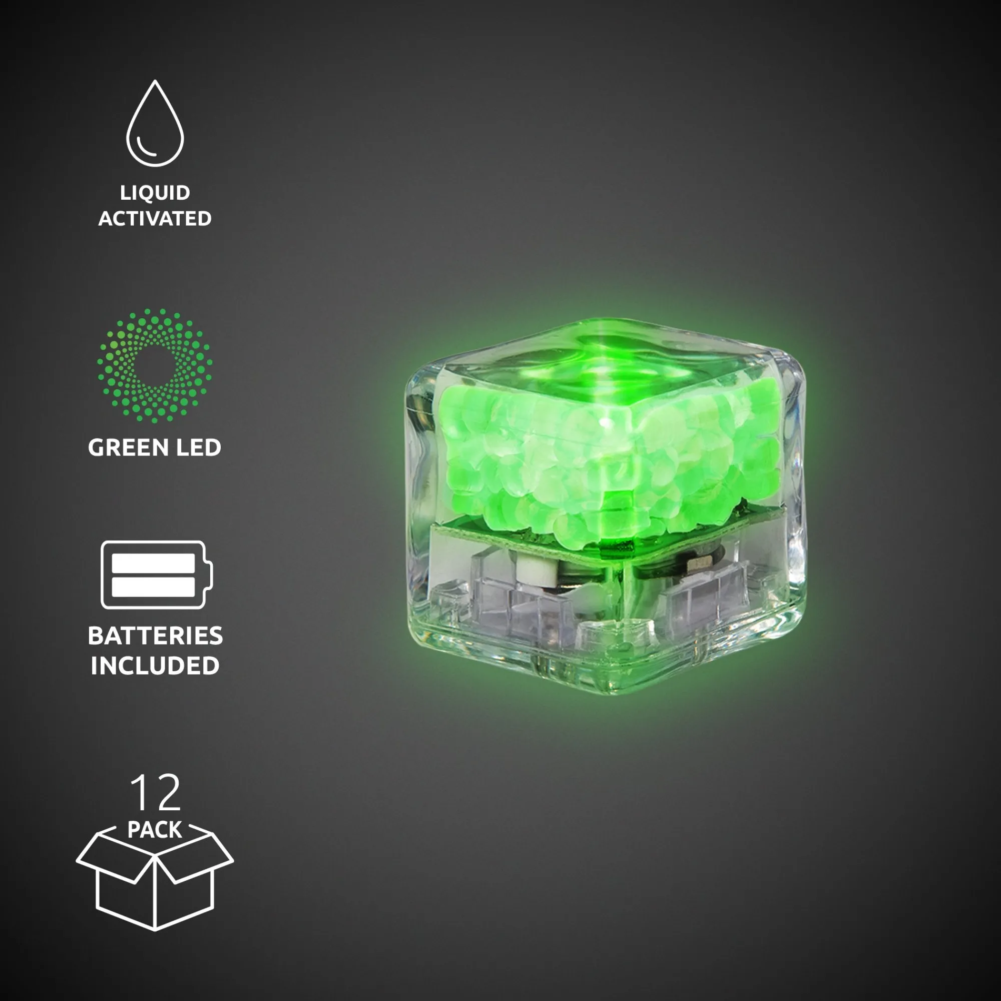 Outlet Windy City Novelties Liquid-Activated LED Ice Cubes Green