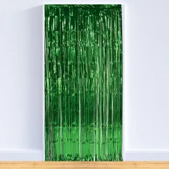 Outlet Windy City Novelties Green Metallic Fringe Curtain