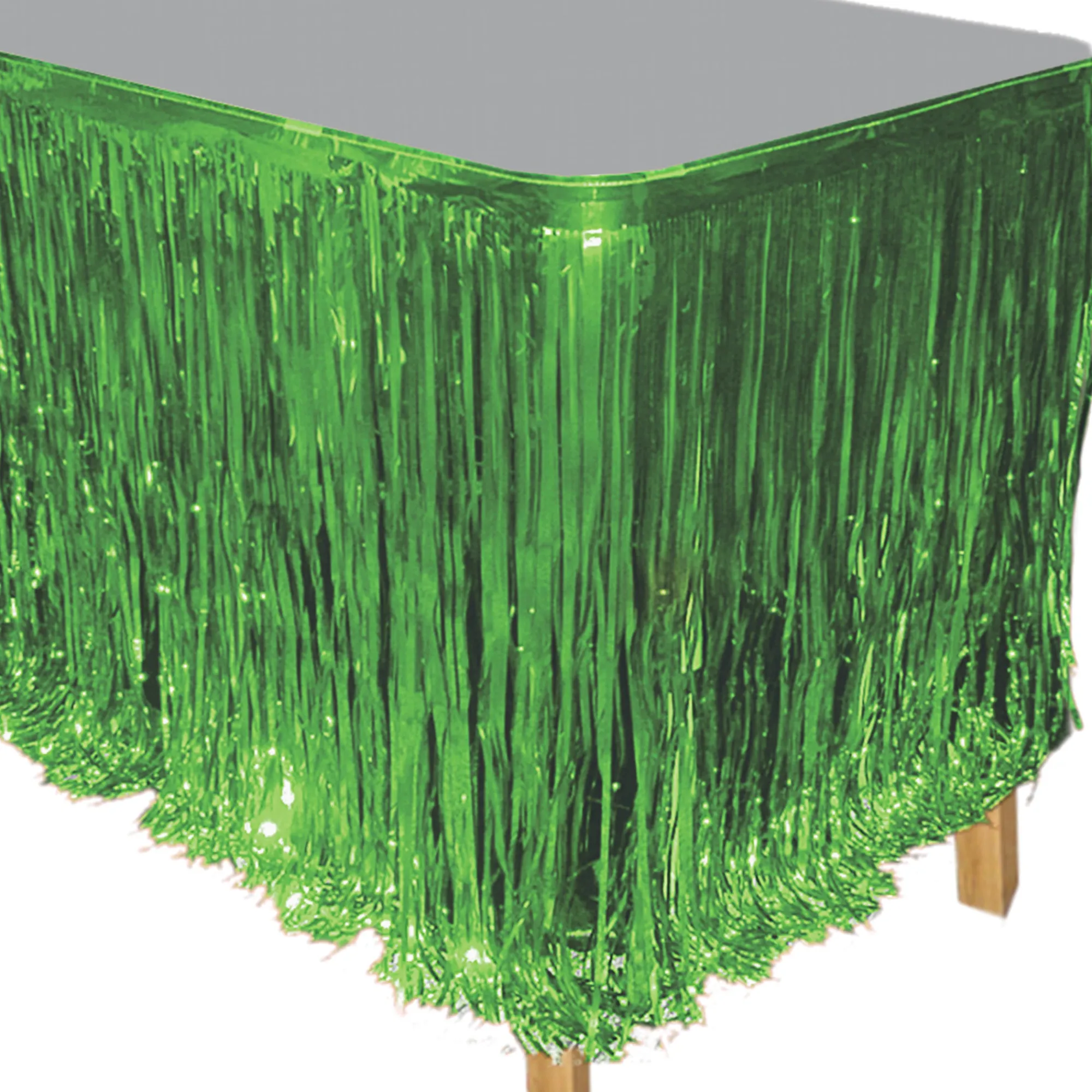 Online Windy City Novelties Green Metallic Fringed Table Skirt
