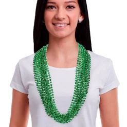 New Windy City Novelties Green 7mm Bead 33" Necklaces