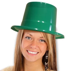 Hot Windy City Novelties Green Plastic Top Hats