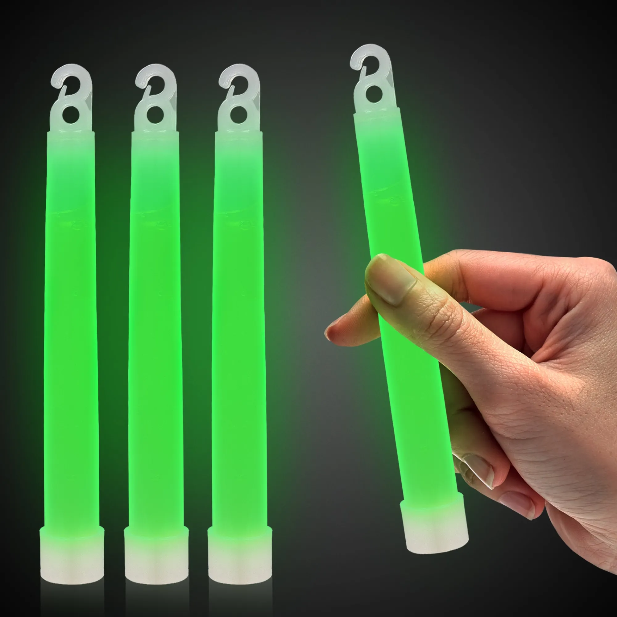 Clearance Windy City Novelties 6" Premium Glow Sticks Green