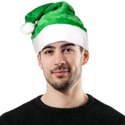 Clearance Windy City Novelties Green Santa Plush Hat