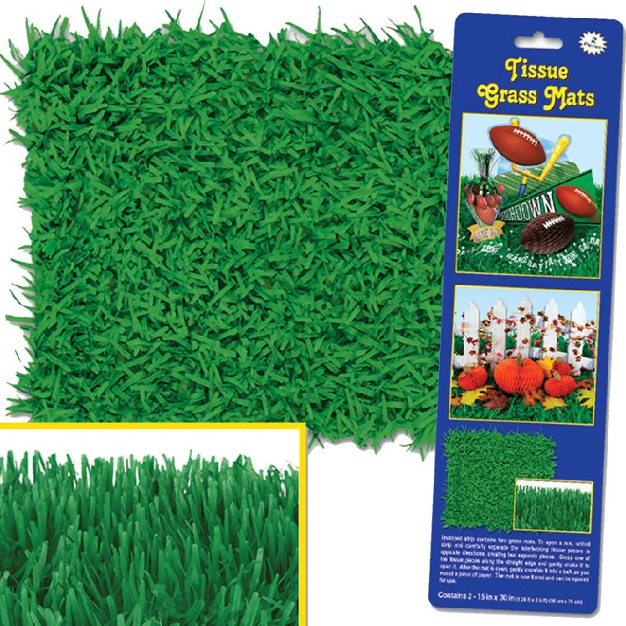 Outlet Windy City Novelties Green Tissue Grass Mats