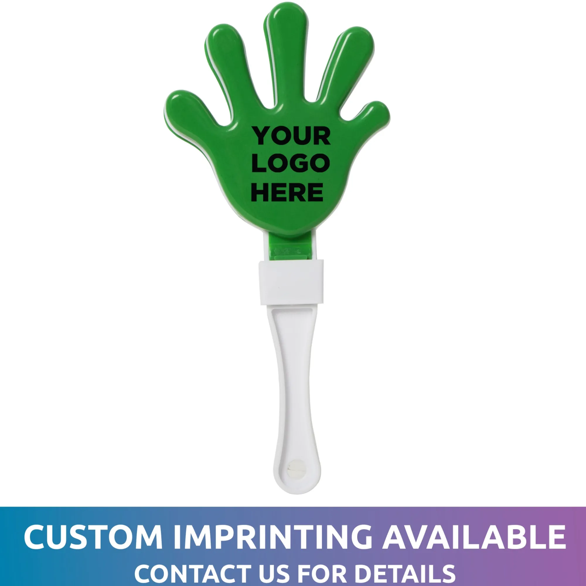 Clearance Windy City Novelties Green & White Hand Clappers