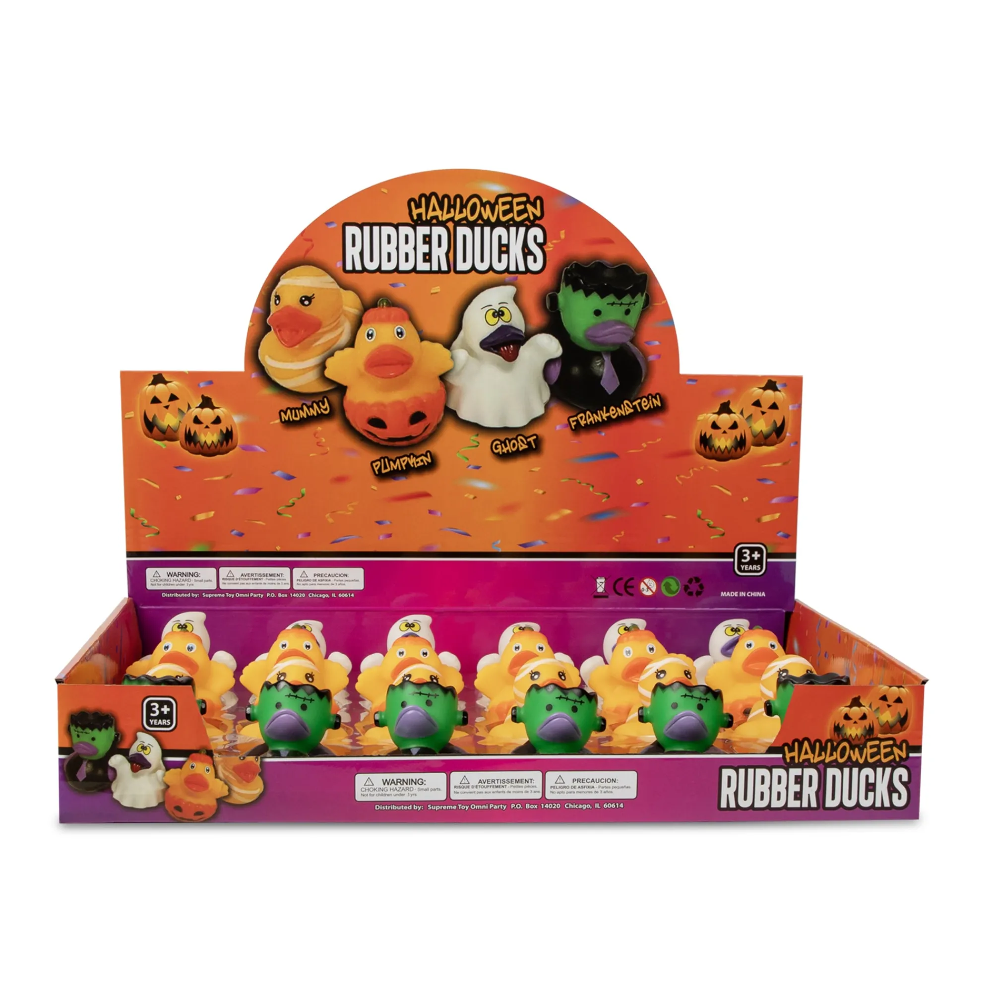 Sale Windy City Novelties Halloween Assorted 4" Rubber Ducks Retail Display