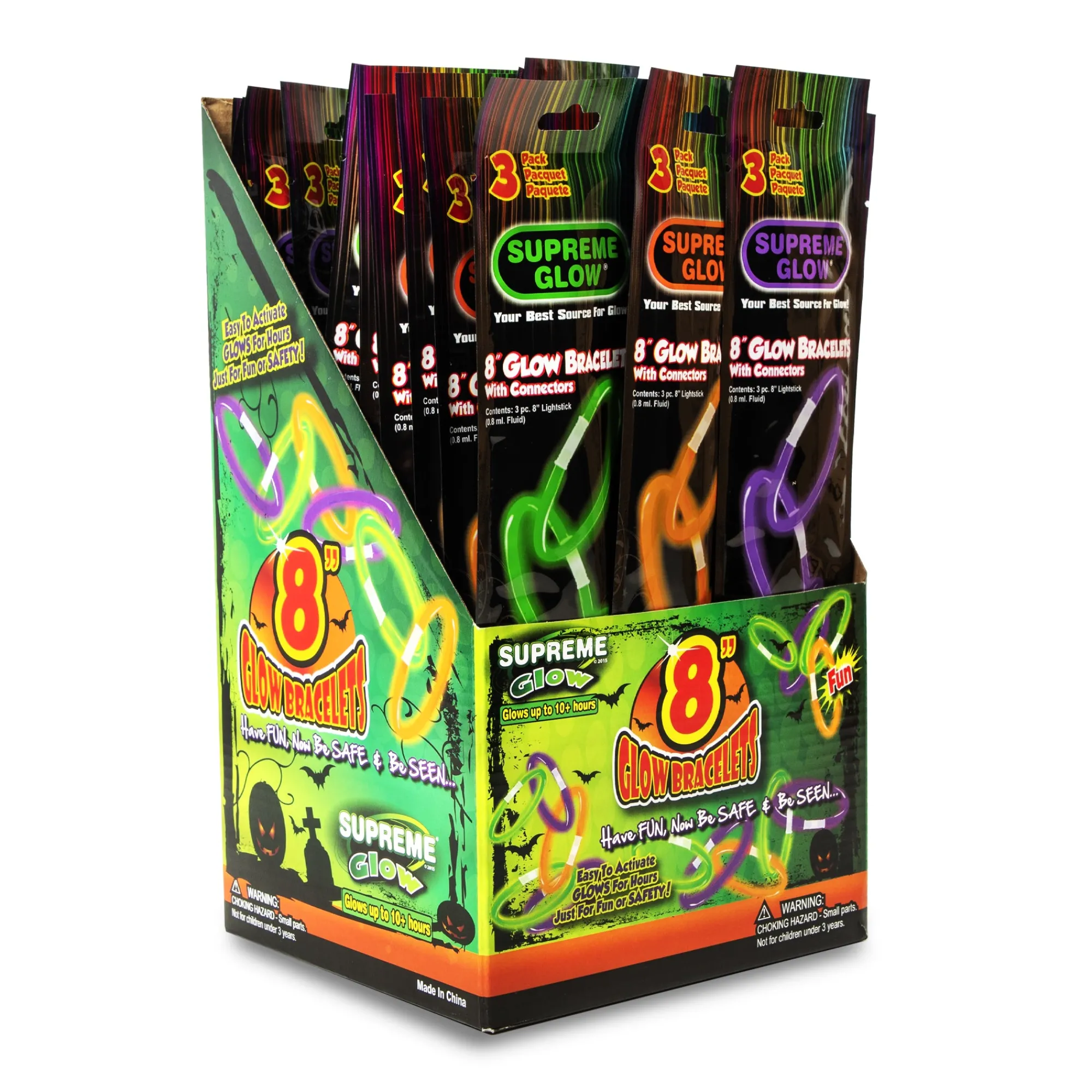 Discount Windy City Novelties Halloween Glow Bracelets Retail Counter Display